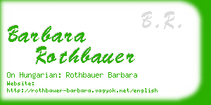barbara rothbauer business card